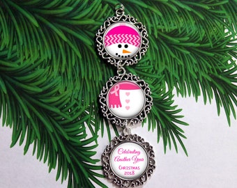 SALE! !  Christmas Ornament -  Breast Cancer Awareness - Fundraising idea - Gift for Mom - School Fundraising