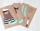 Set of 4 cards