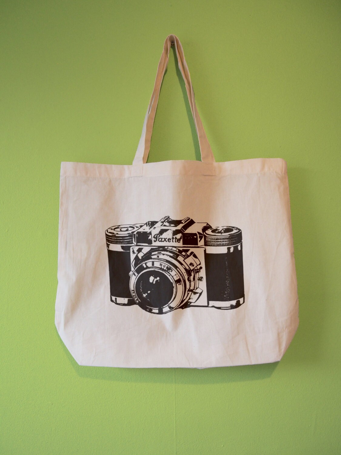 Vintage Camera Natural Cotton Tote Bag/Maxi Bag