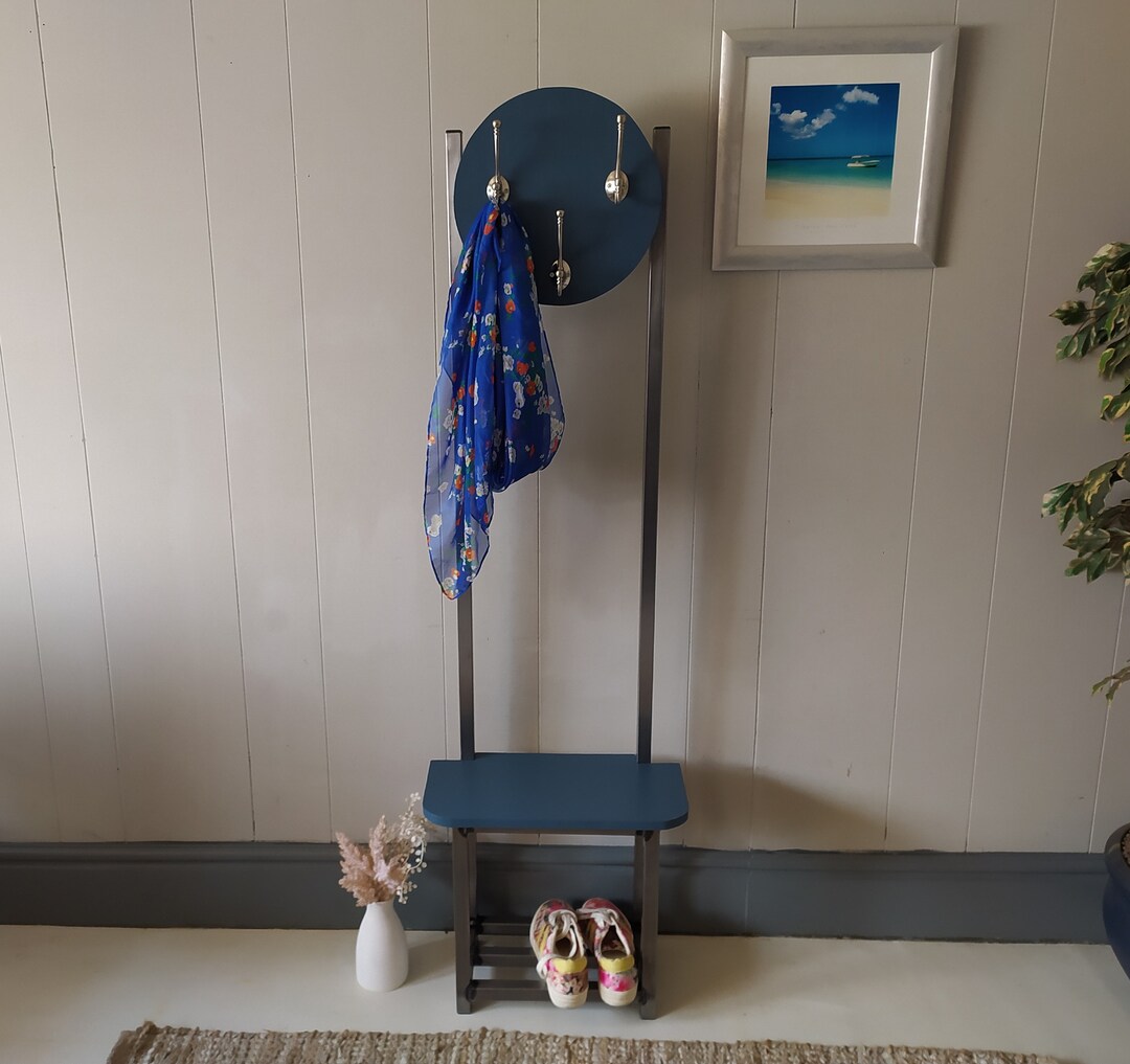 Coat Stand Narrow Hallway Stand Round Hook Board Slim Hall Etsy