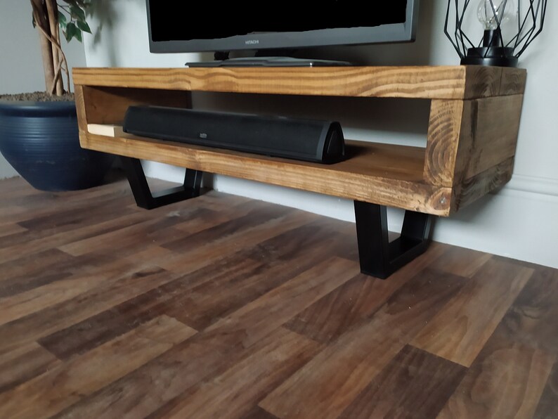 Tv Stand With Black Calia Style Legs Low Table Etsy UK