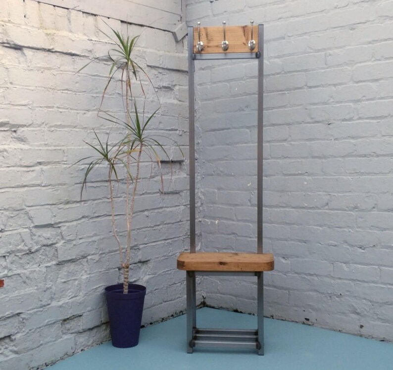 Coat Stand Narrow Hallway Bijou Coat Rack With Seat and Shoe Etsy UK