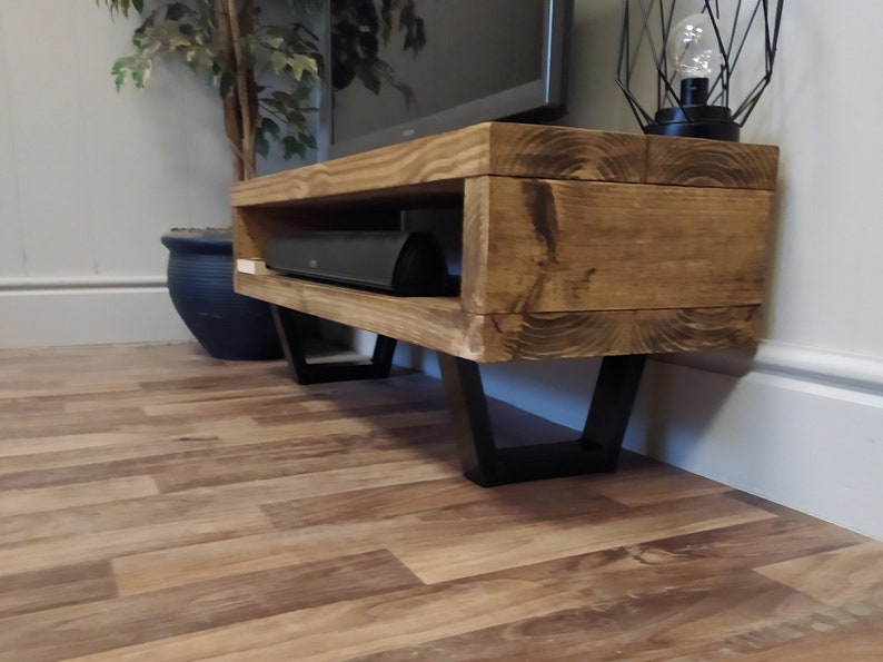 Tv Stand With Black Calia Style Legs Low Table Etsy UK