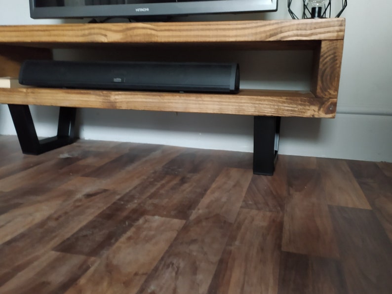 Tv Stand With Black Calia Style Legs Low Table Etsy UK