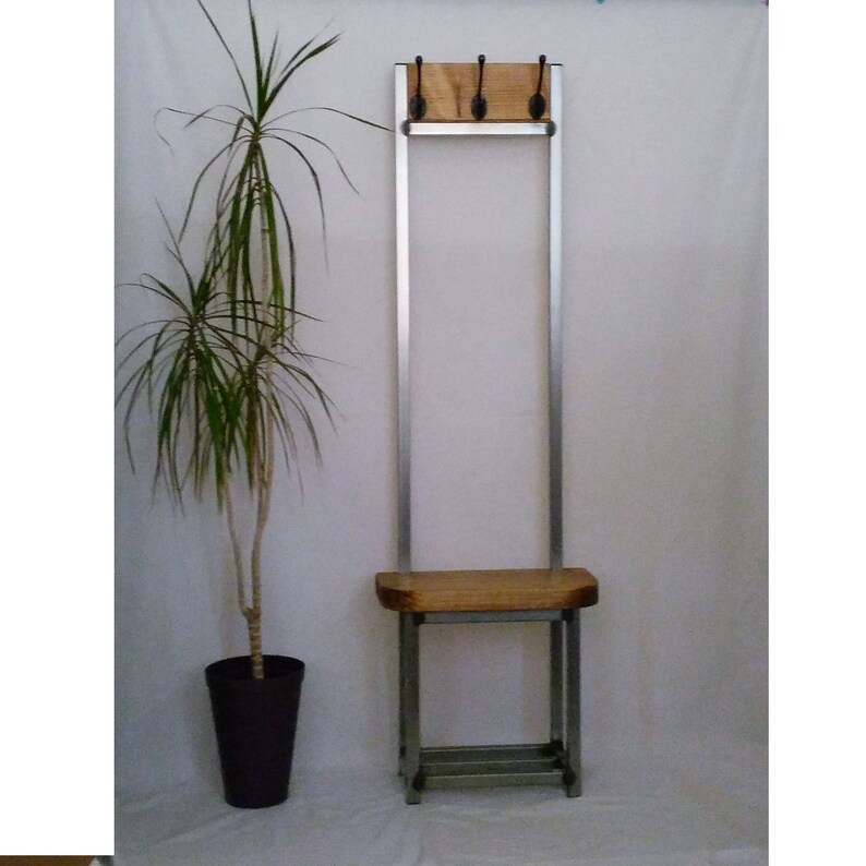 Narrow Coat stand hallway bijou coat rack with seat and shoe Etsy