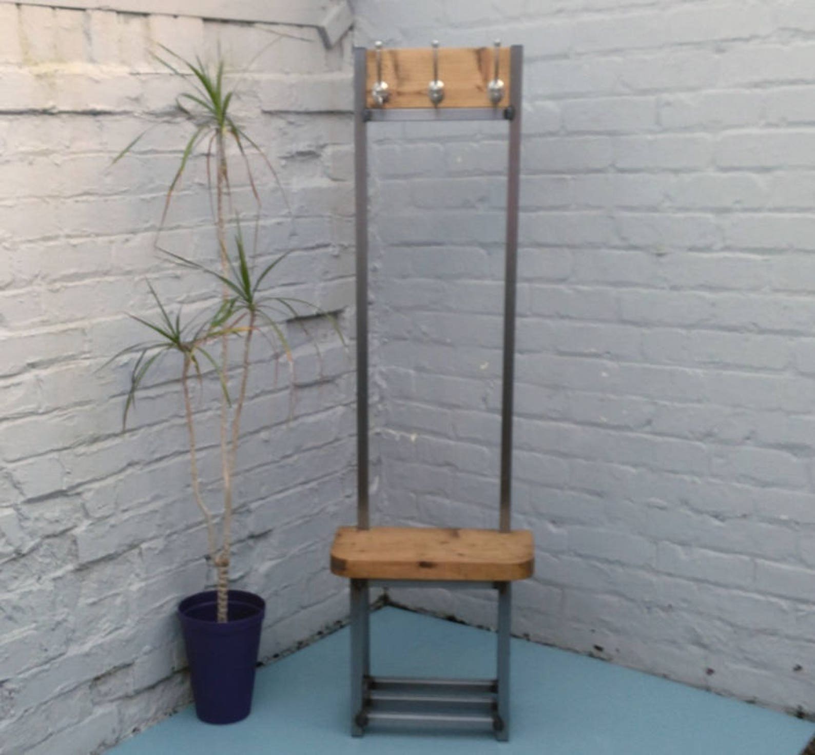 Coat Stand Narrow Hallway Bijou Coat Rack With Seat and Shoe Etsy UK