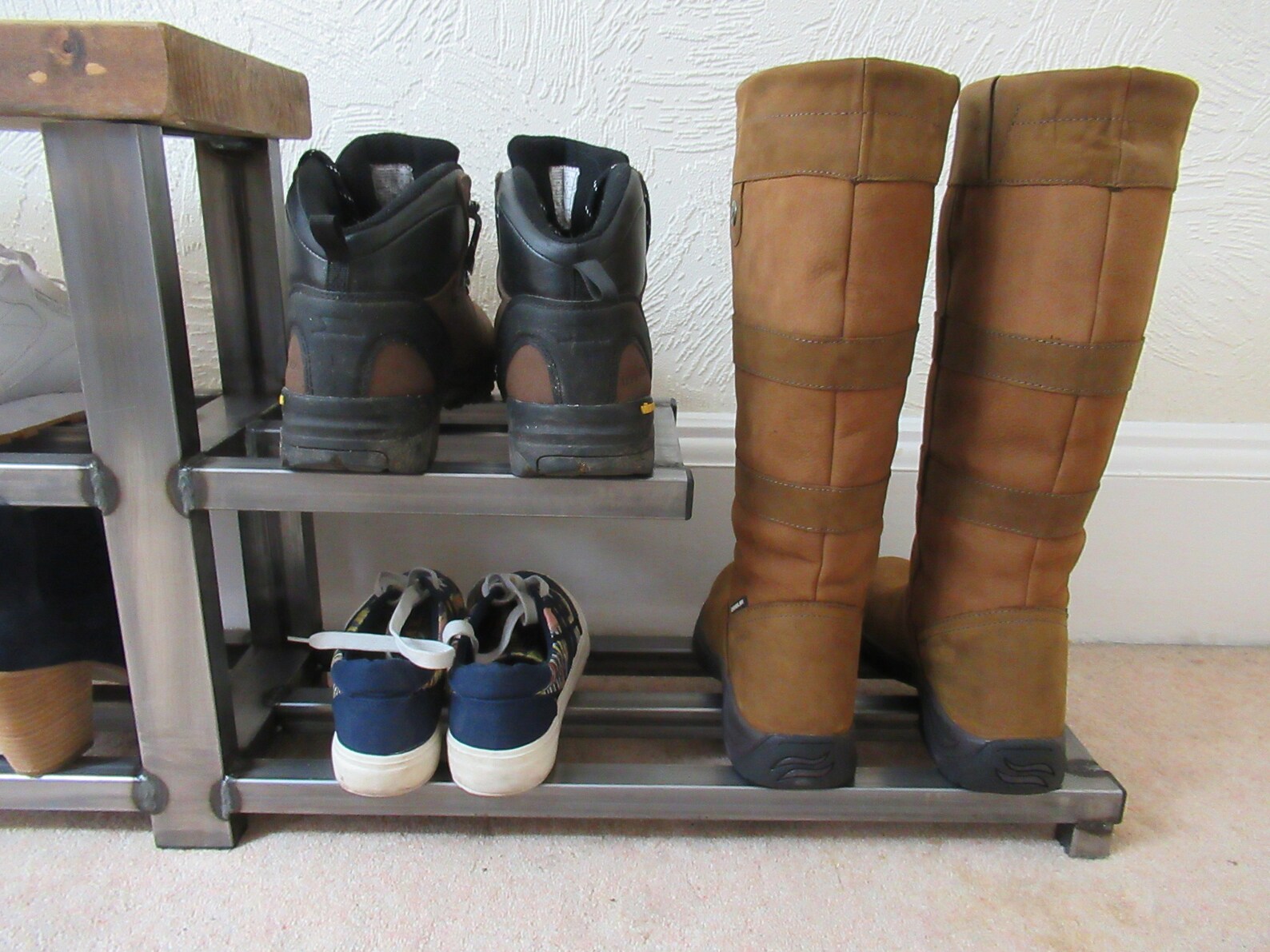 Shoe & tall boot rack floating shelf tall boot storage Etsy