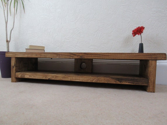 Very Low Rustic Pine Plasma Lcd Low Tv Stand Unit Table for - Etsy