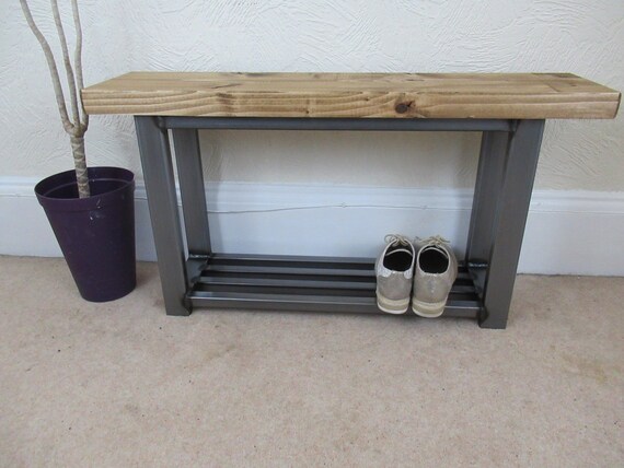 Metal hallway bench deals