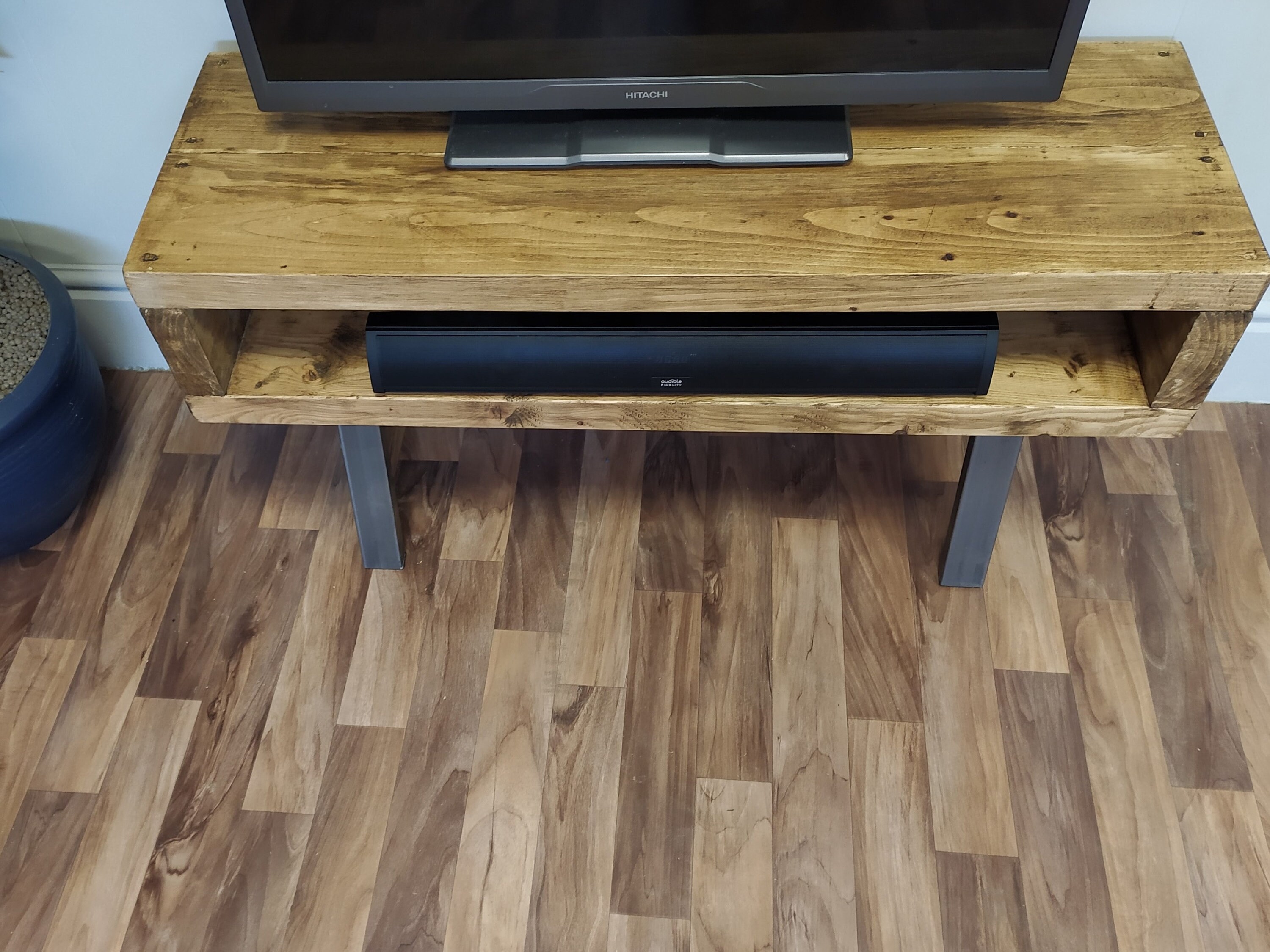 Tv Stand Tall Contemporary Rustic Industrial Tv Stand Etsy UK