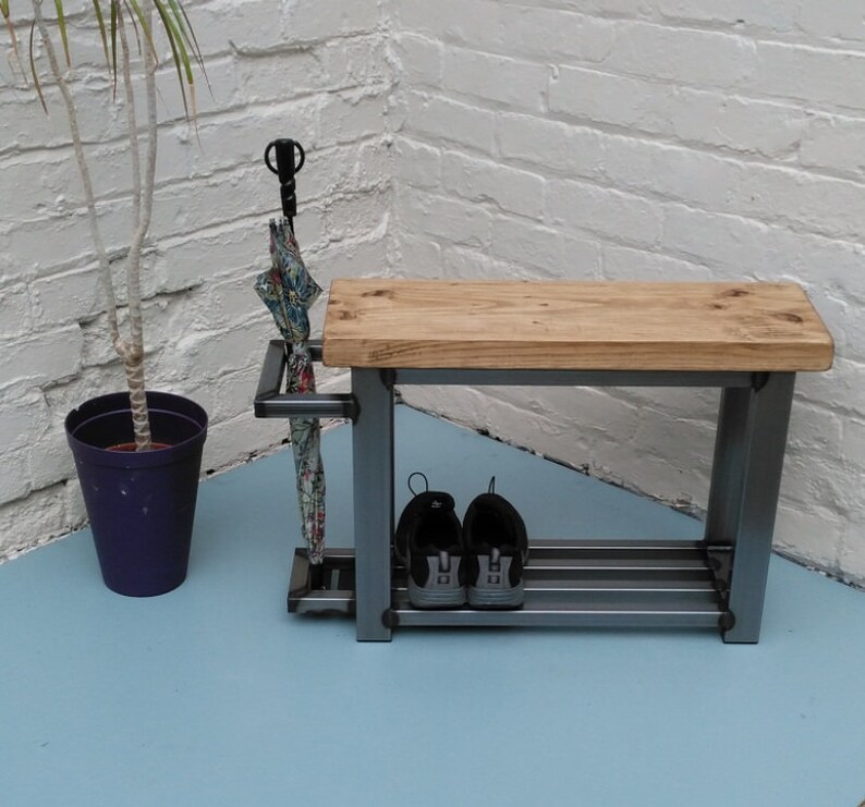 Hallway Bench With Shoe Storage To Base Umbrella Stand To Etsy