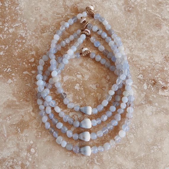 Buy Mini Hawaiian Cone Shell Gemstone Beaded Choker Necklace 14