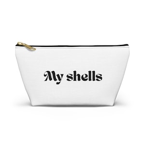 My shells beach combing pouch shell holder bag girl loves sea water friendly