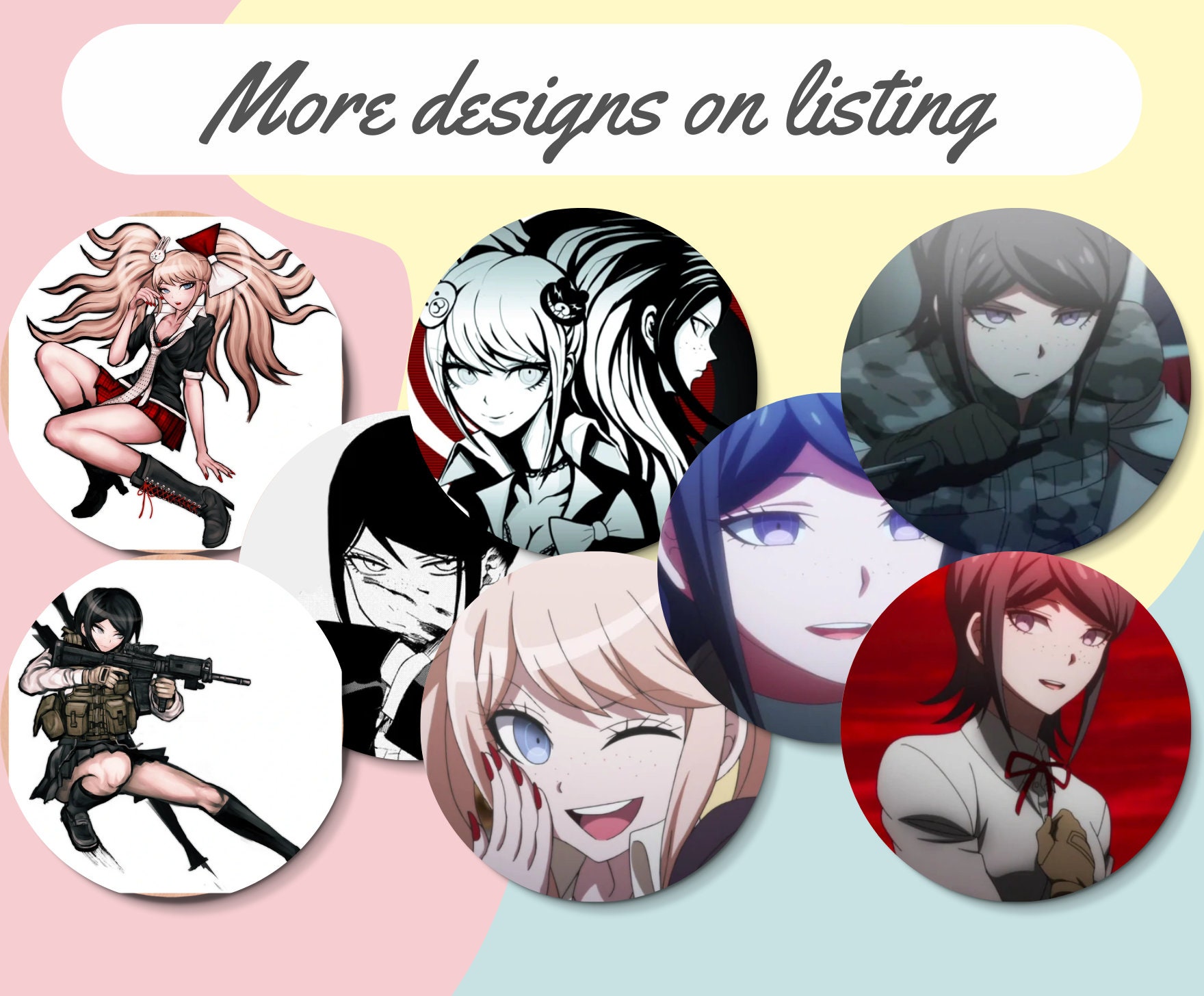 Mukuro Ikusaba Pinback Buttons Etsy Mukuro Ikusaba Pinback Buttons Etsy
