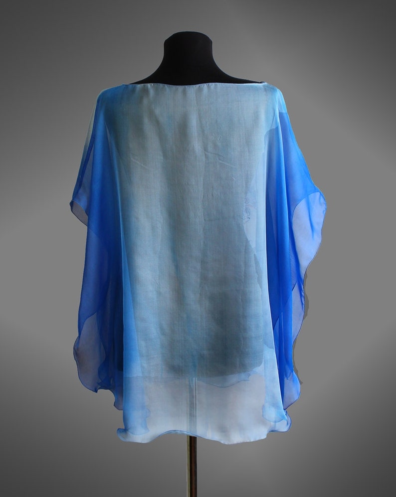 Chiffon cover up. Chiffon evening wrap. Chiffon top. Hand Etsy