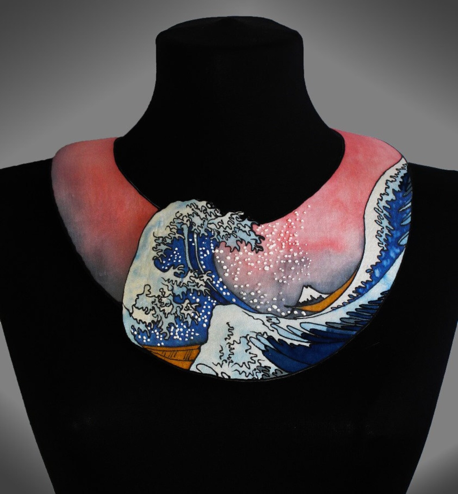 The Great wave off Kanagawa necklace. Hokusai inspired Etsy