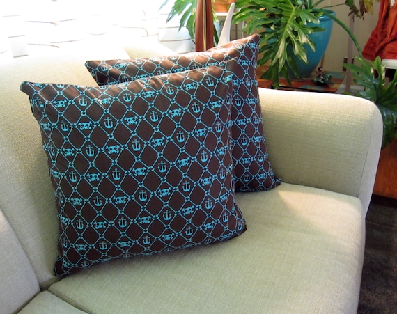 Skull And Crossbones Pirate Pillow Covers Hand Made By Tiki Etsy