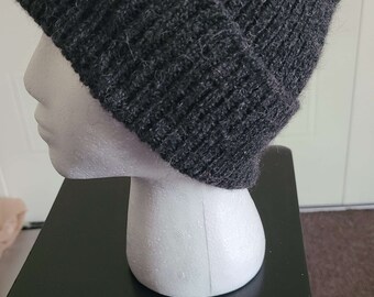 Handknit wool beanie