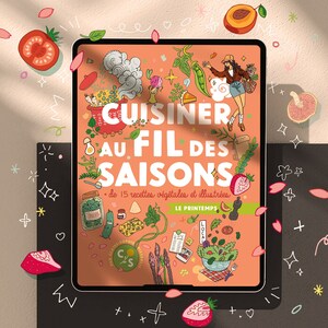 Libro de recetas vegetales e ilustradas - ¡le printemps!