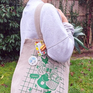 Sac fourre-tout veggies en toile recyclée image 3