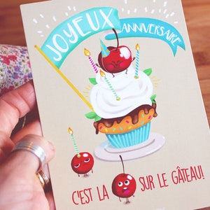 Carte anniversaire La cerise sur le gâteau image 2