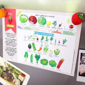 Grandes cartes du Calendrier perpétuel des fruits & légumes de saison image 3