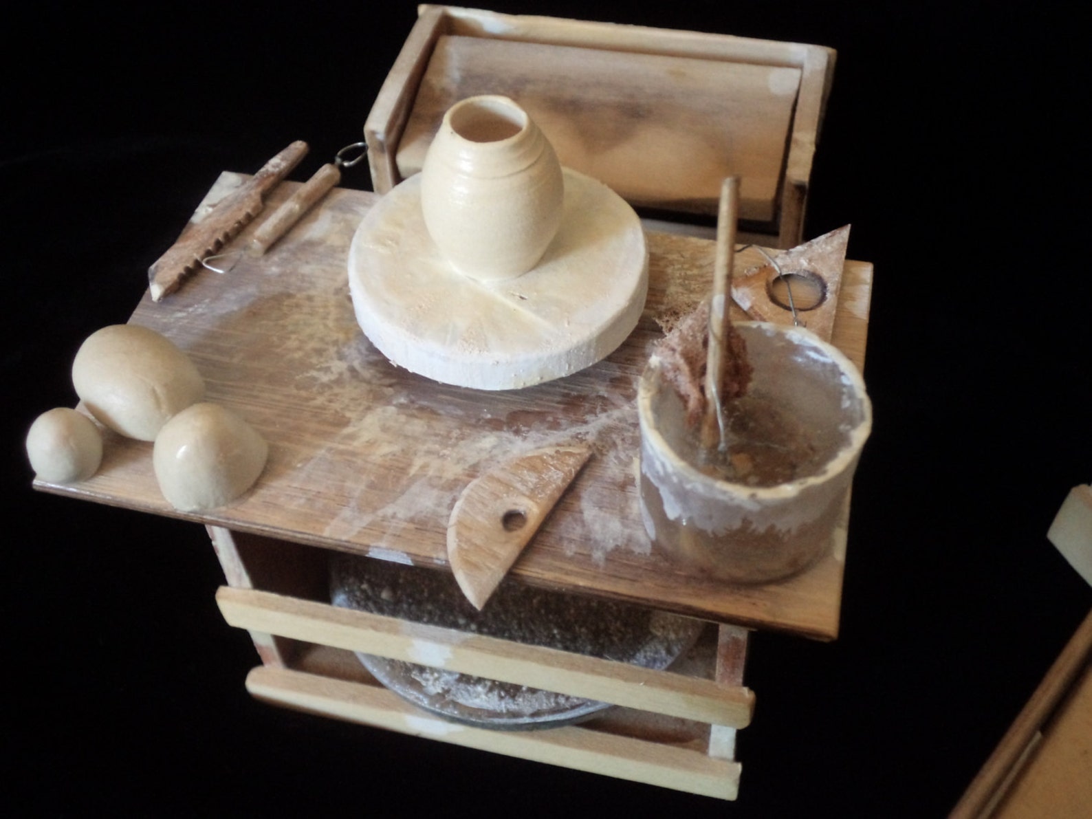 Dollhouse Miniature Pottery Kick Wheel 1/12th Scale That Etsy