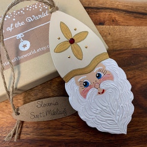 Slovenia Sveti Miklavž Christmas Santa Ornament, Christmas Tree Ornament, Holiday Decor, Tree Decoration