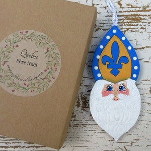 Christmas Ornament, Canadian Quebec Pere Noel Santa Claus, Holiday Decoration, Santa Ornament, Christmas Tree