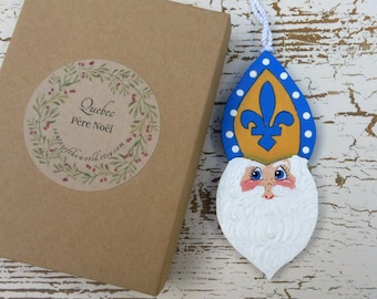 Christmas Ornament, Canadian Quebec Pere Noel Santa Claus, Holiday Decoration, Santa Ornament, Christmas Tree