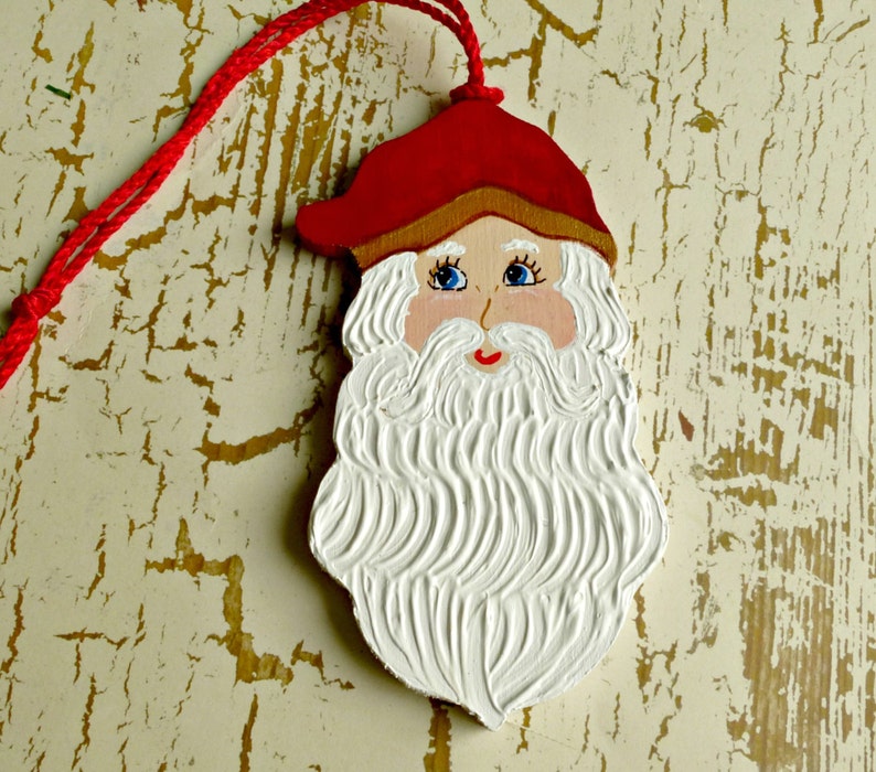 Babbo Natale Italian Santa Claus Christmas Tree Ornament Painted Holiday Tree Decoration image 4