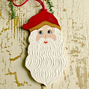 Babbo Natale Italian Santa Claus Christmas Tree Ornament Painted Holiday Tree Decoration image 2