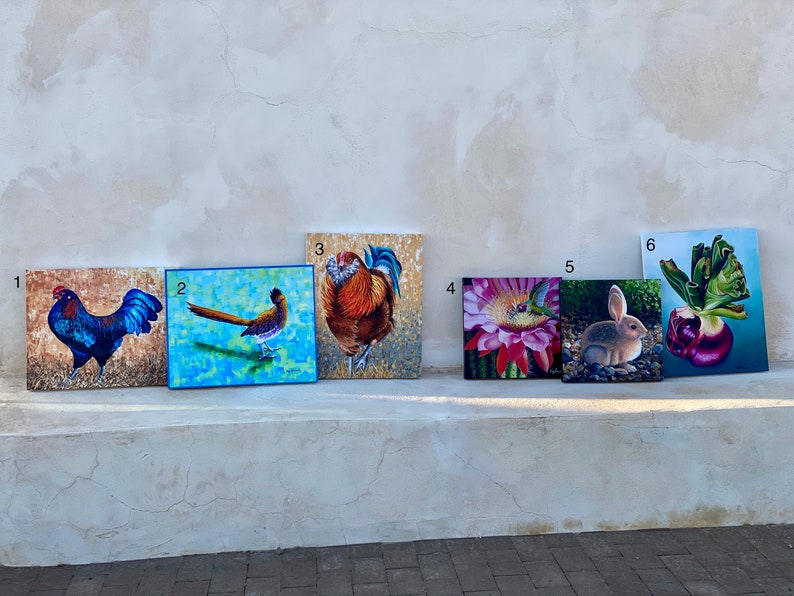 Gicl\u00e9e on Canvas Chicken
