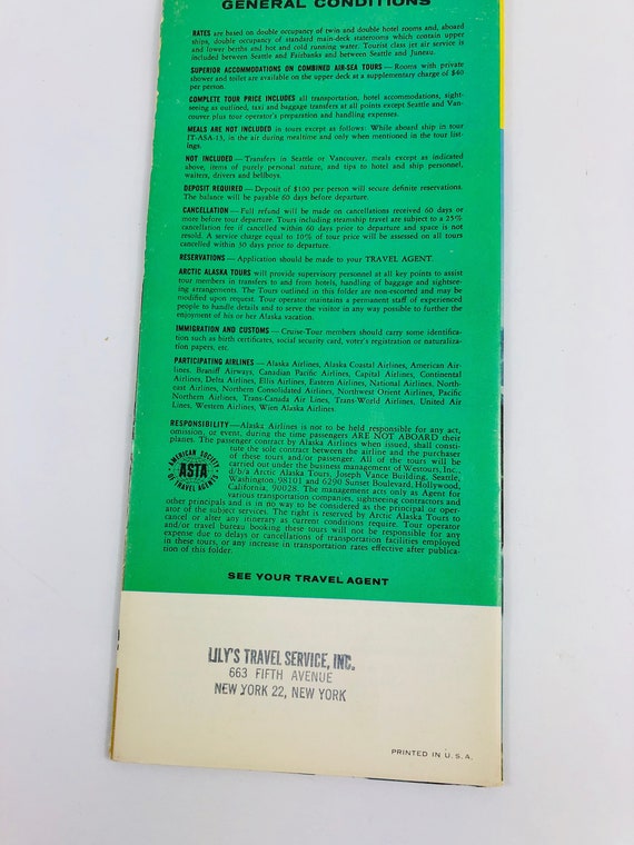 Vintage 1965 Alaska Airlines Golden Nuggets Of Adventure Etsy Mexico
