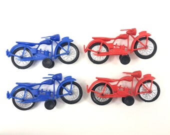 Dime Store Toy Plastic Motorcycle Rider Hong Kong 1970s NOS New Colors Vary Dime Store Toy Plastic Motorcycle Rider Hong Kong 1970s NOS New Colors Vary