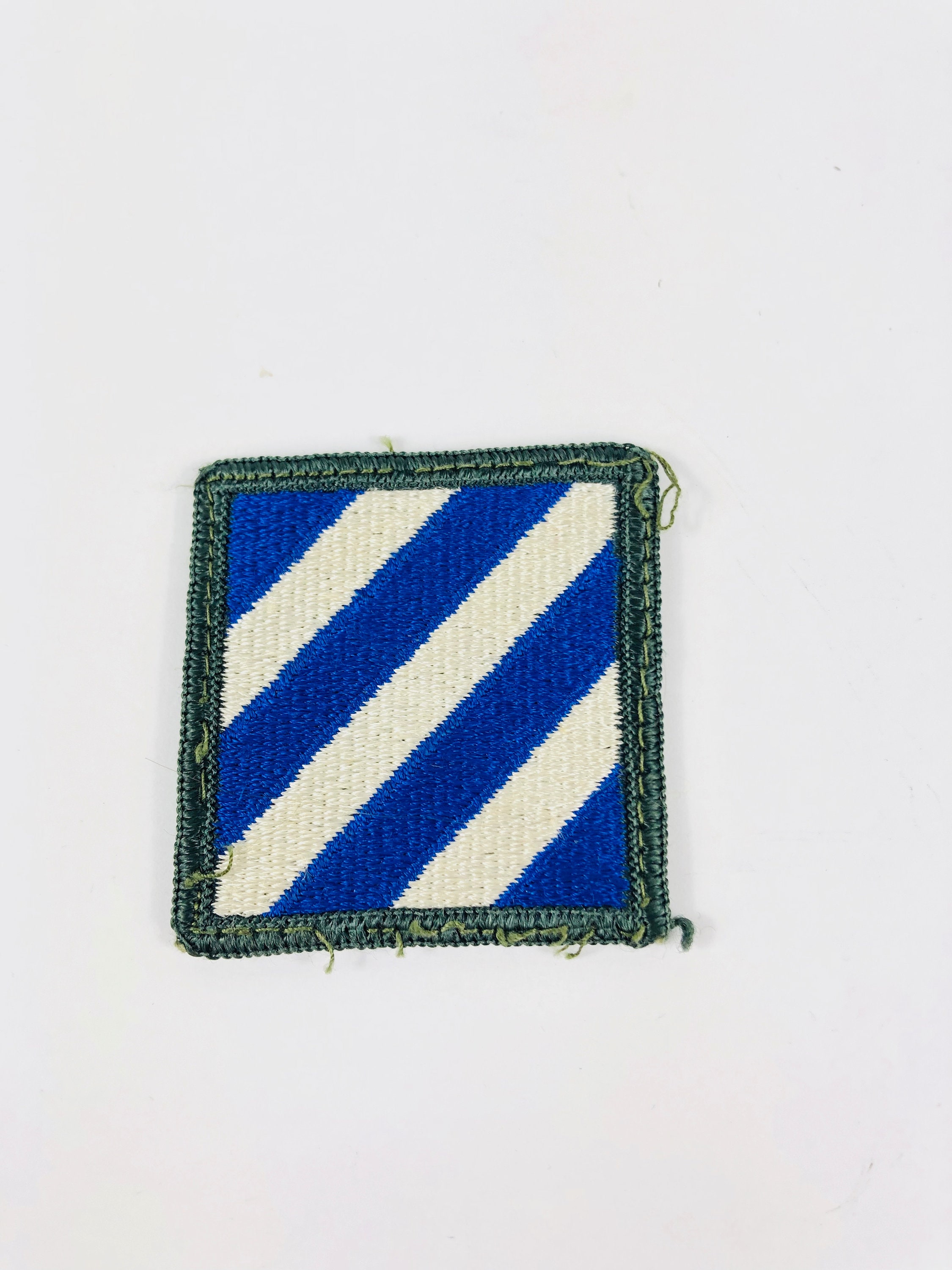 1940s Vintage WWII US Patch US Army Blue and White Striped
