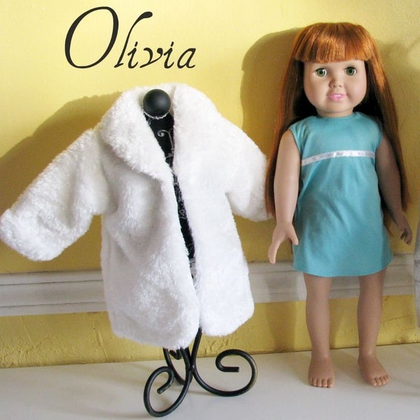 New 18 Inch DOLL  + CLOTHES 13 Piece Red Hair Springfield OLIVIA w Clothing Fur Coat  + 3  Shoes + Slippers Girl Child Gift