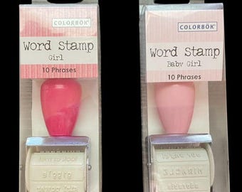 New GIRL or Baby GIRL Roller STAMPS w 10 Phrases on Each Stamp by Colorbok