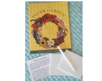 The PAPER GARDEN Summer Blooms Book - How to Make 3-D Paper FLOWERS w Shape Tool Flower Craft