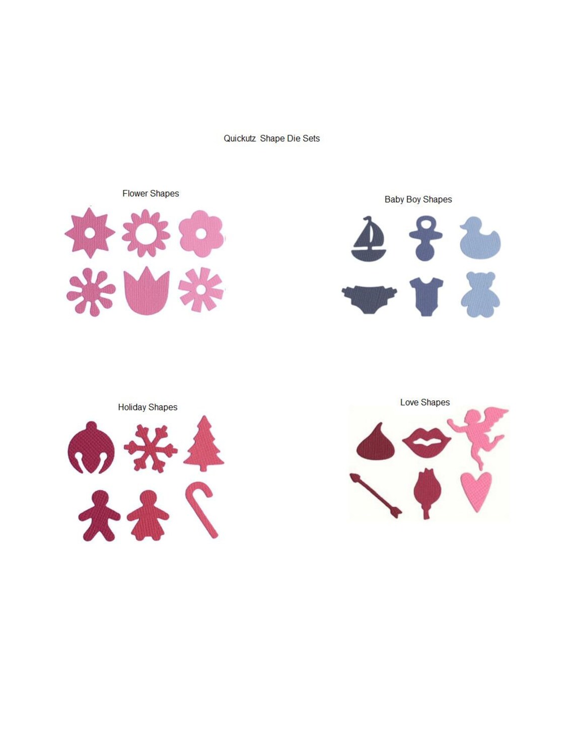 New Quickutz DIE SETS 36 Die Cutters Per Set For Sizzix Etsy