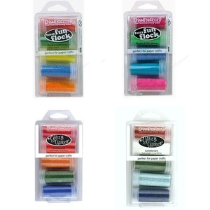 SALE ! New Fun FLOCK or Ultra Fine GLITTER Kits Flocking Powder Stampendous