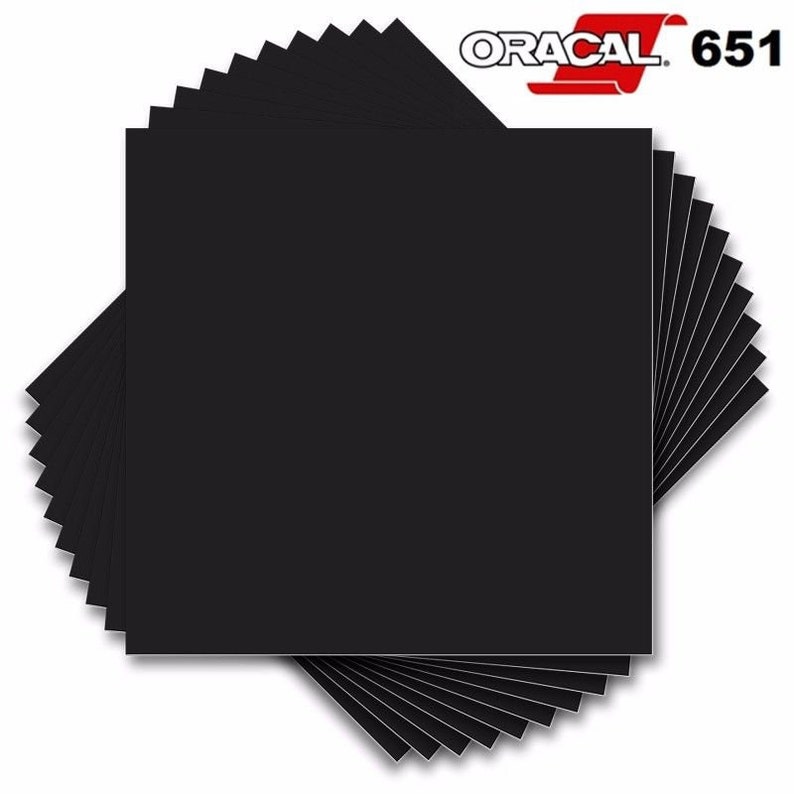Black Matte ORACAL 651 Vinyl 12x12 Sheets 5 SHEETS for Etsy
