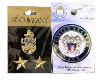 USN Anchor and Stars, United States Navy Honor Badge – Craft Embellishments