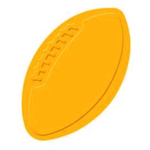 May include: A bright yellow football shaped cookie cutter.
