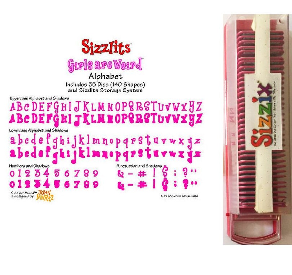 SIZZIX ALPHABET 35 Die Sets for Die Cutting Machine Big Shot Vagabond