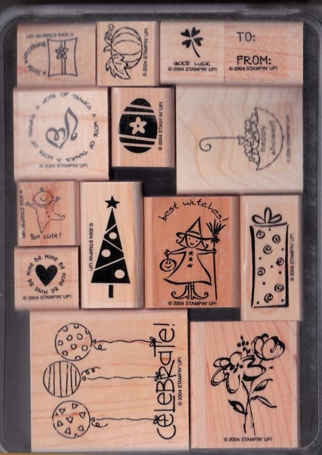 New STAMPIN' up HOLIDAY & CHRISTMAS Stamp Sets Wood Mount Rubber Stamps ...