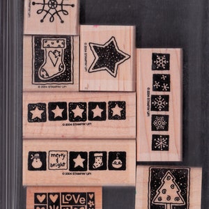 STAMPIN UP Yule Bits & Borders Christmas Holiday Stamp Set
