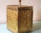 Lovely Old Brass Tea Caddy