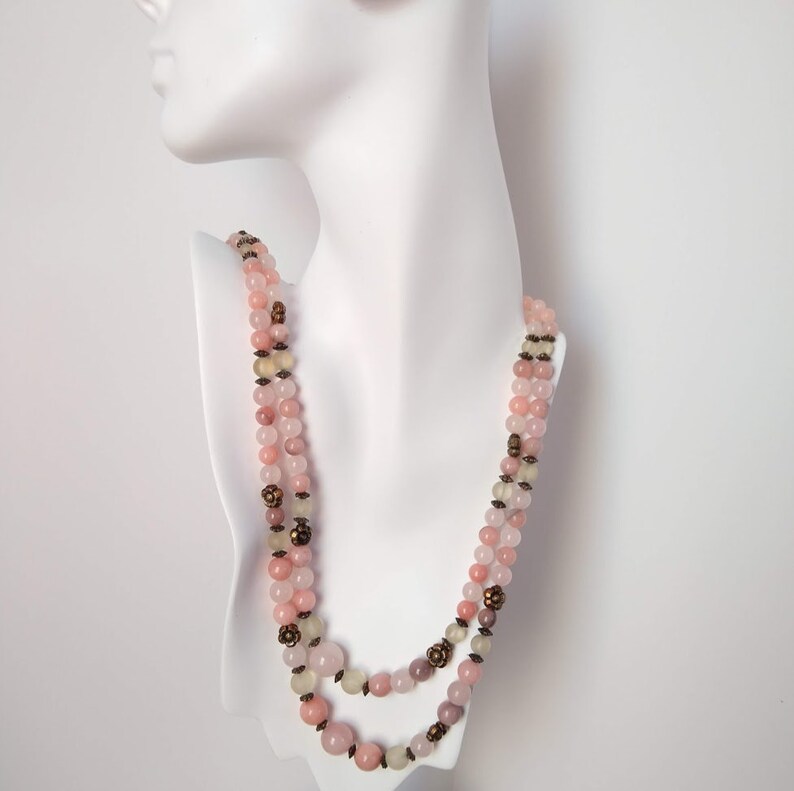 359.00 CTS NATURAL RICH PINK ROSE QUARTZ UNTREATED BEADS SINGLE STRAND NECKLACE 