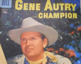 Gene Autry Comic Book, Vintage Four Color Comics, Vol. 1, 108, Silver Age Comic Book, VG 1956, Dell Comics